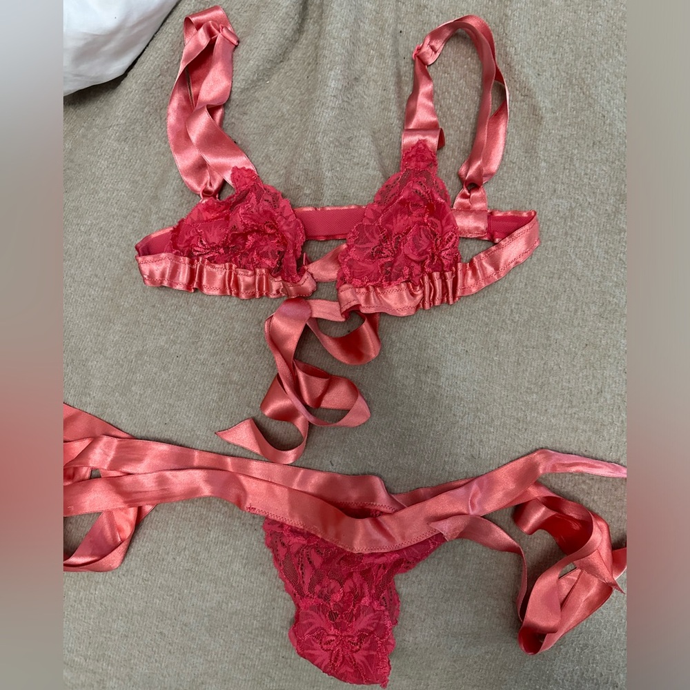 Cosabella lace and satin set